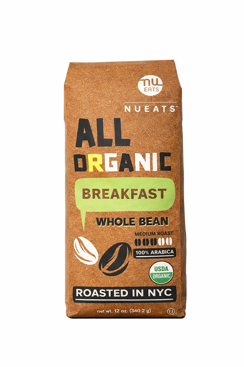 Organic Coffee, BREAKFAST - MEDIUM ROAST (K), 12oz, 2 packs