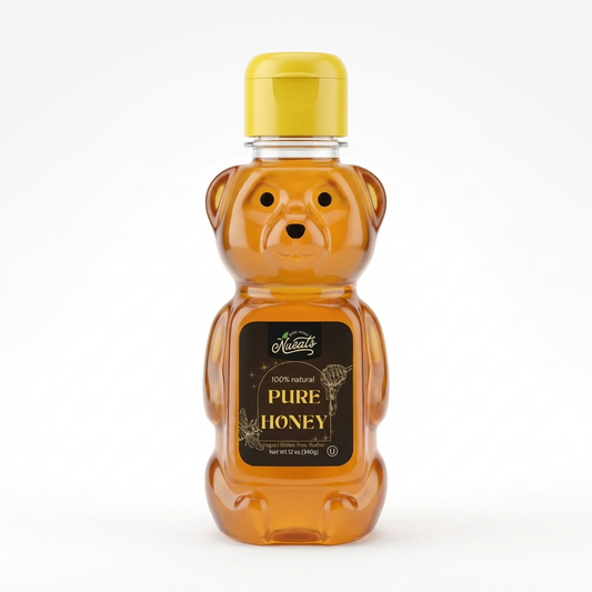 Pure Honey Teddy Bear, 12oz – No Added Sugar & Kosher Certified