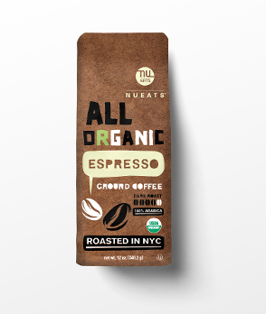 Organic Coffee Whole Bean, ESPRESSO - DARK ROAST (K), 12oz, 2 packs