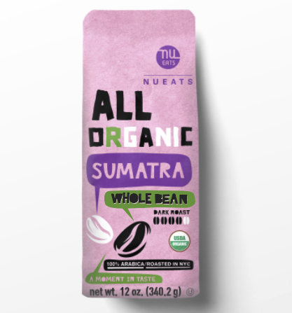 Organic Coffee, SUMATRA - DARK ROAST (K), 12oz, 2 packs